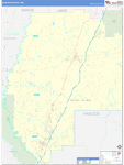 Pearl River County Wall Map Basic Style